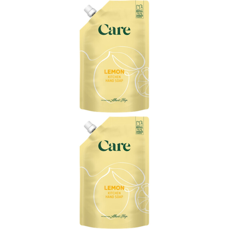 Care Lemon kitchen hand soap refill 2-pack
