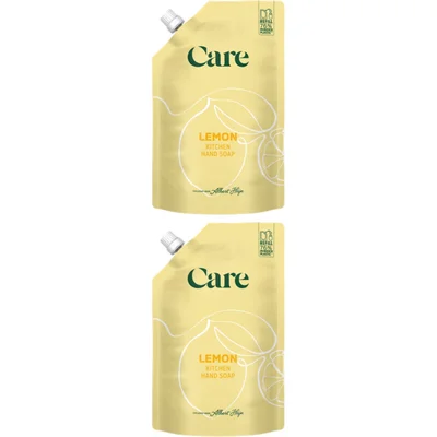 Care Lemon kitchen hand soap refill 2-pack