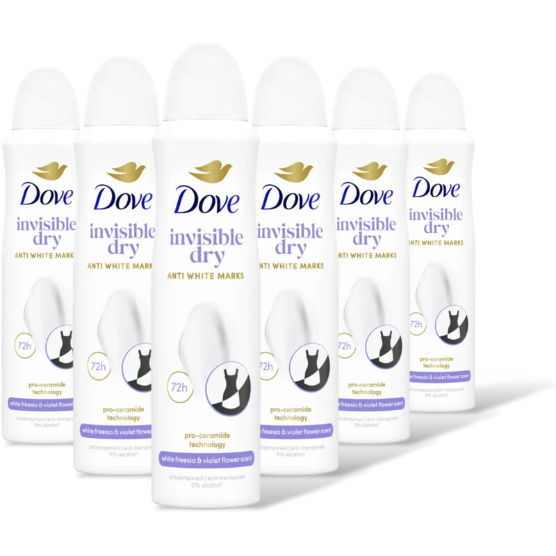 Dove Invisible dry deodorant spray 6-pack