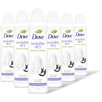 Dove Invisible dry deodorant spray 6-pack