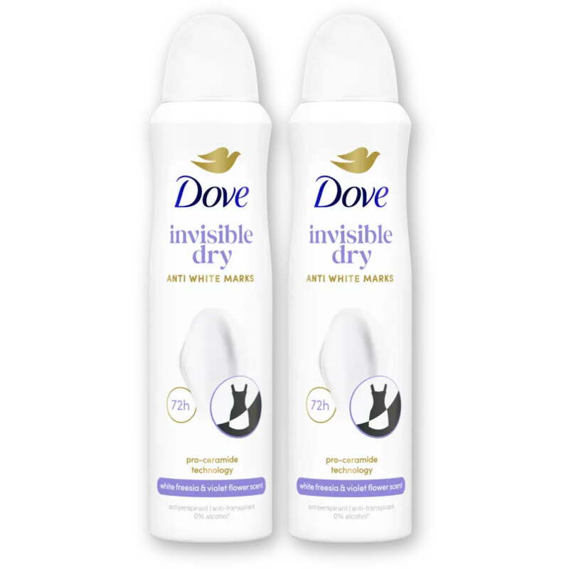Dove Invisible dry deodorant spray 2-pack