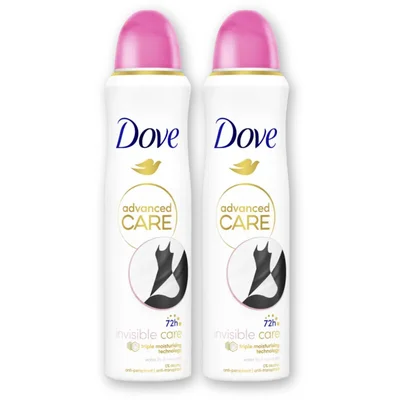 Dove Invisible care deodorant spray 2-pack