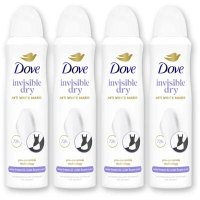 Dove Invisible dry deodorant spray 4-pack
