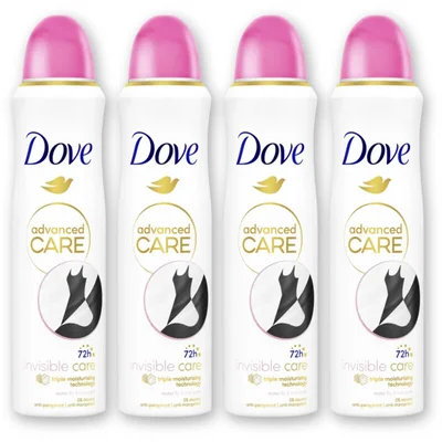 Dove Invisible care deodorant spray 4-pack