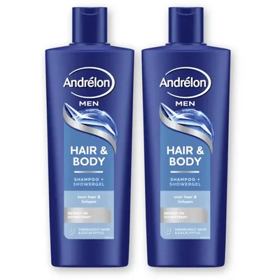 Andrélon Men hair & body shampoo 2-pack