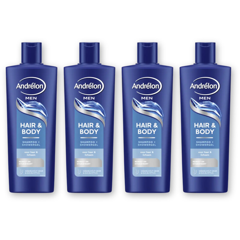 Andrélon Men hair & body shampoo 4-pack