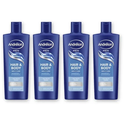 Andrélon Men hair & body shampoo 4-pack