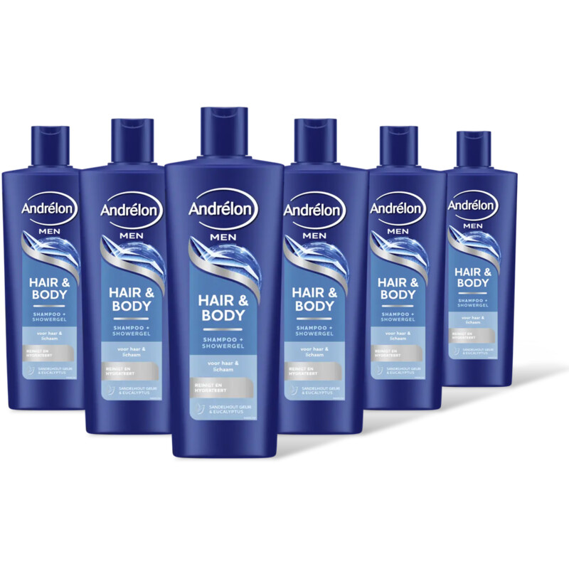 Andrélon Men hair & body shampoo 6-pack
