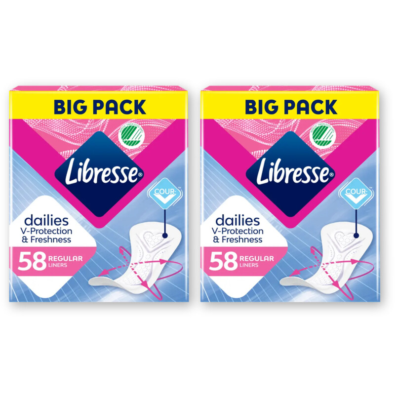 Libresse Dailies reg inlegkruisjes big pack 2 pck