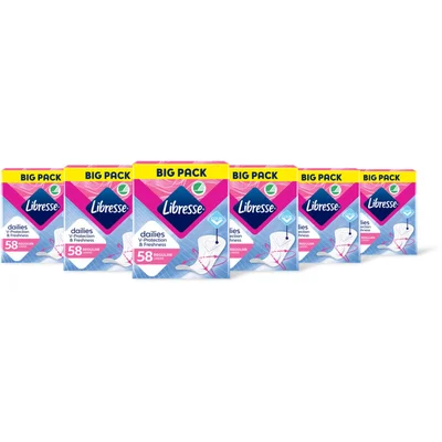 Libresse Dailies reg inlegkruisjes big pack 6 pck