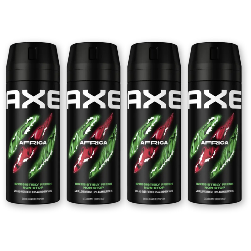 Axe Africa deodorant bodyspray 4-pack