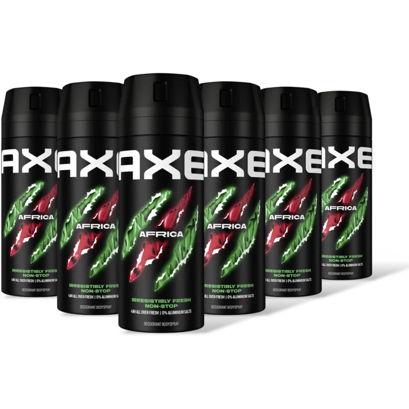 Axe Africa deodorant bodyspray 6-pack