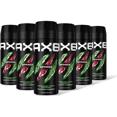 Axe Africa deodorant bodyspray 6-pack