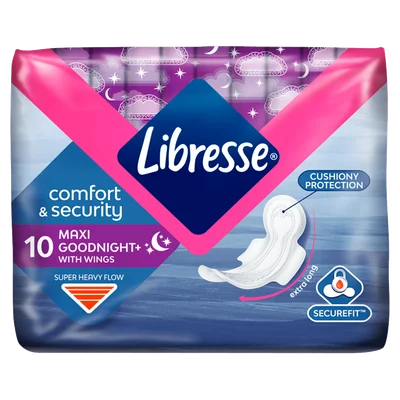 Libresse Maxi goodnight wings maandverband 2-pack