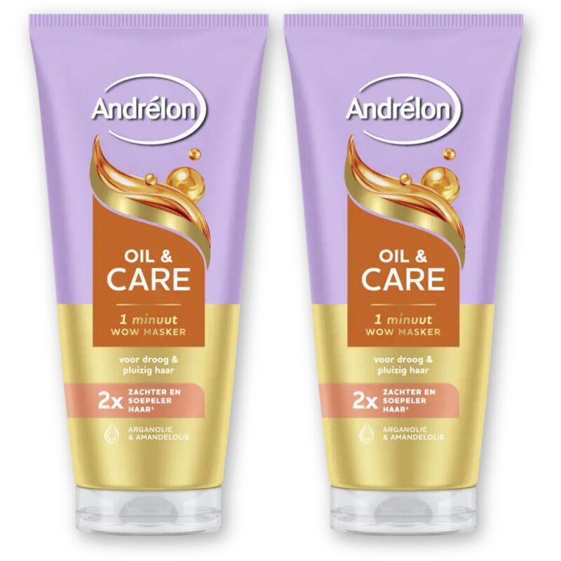 Andrélon Oil & care 1 minuut wow masker 2-pack
