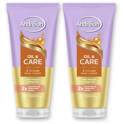 Andrélon Oil & care 1 minuut wow masker 2-pack