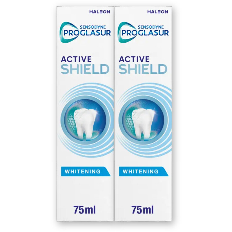Sensodyne Proglasur activ shld white tandpasta 2pk