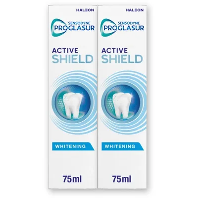Sensodyne Proglasur activ shld white tandpasta 2pk