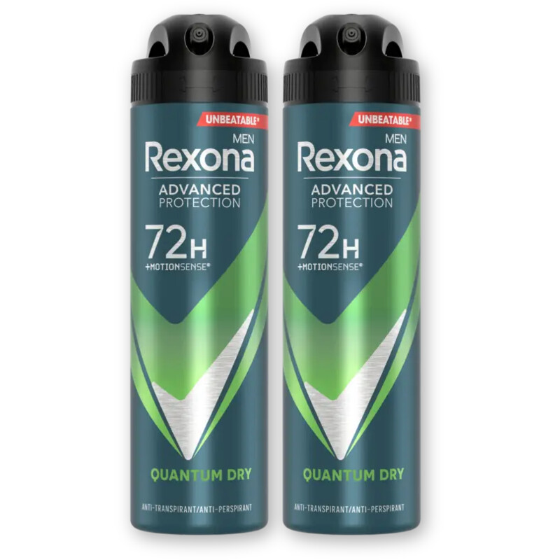 Rexona Men dry quantum anti-transp spray 2-pack