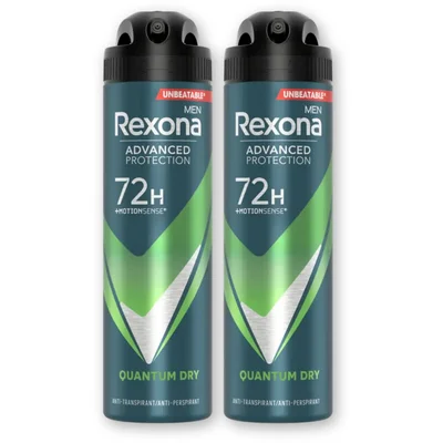Rexona Men dry quantum anti-transp spray 2-pack