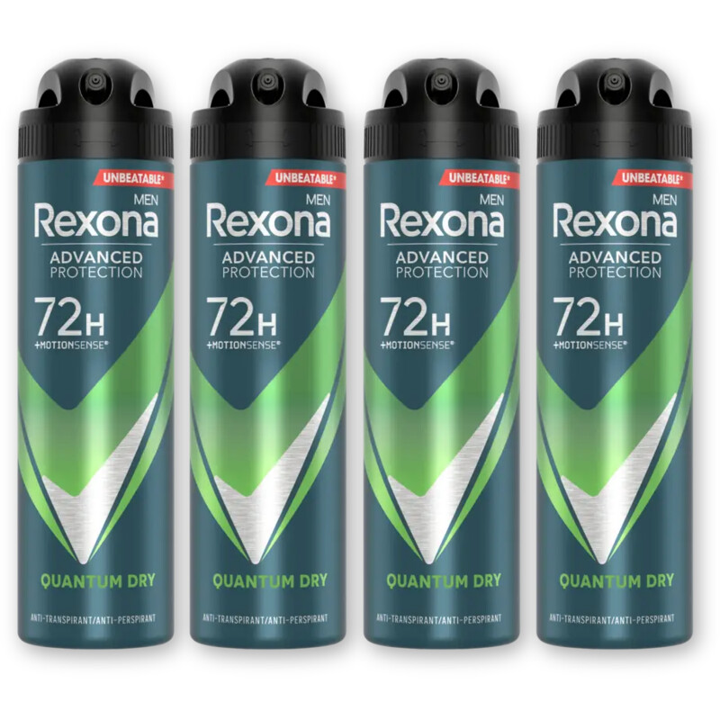 Rexona Men dry quantum anti-transp spray 4-pack