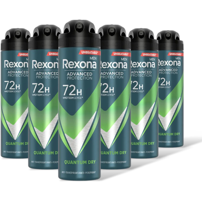 Rexona Men dry quantum anti-transp spray 6-pack