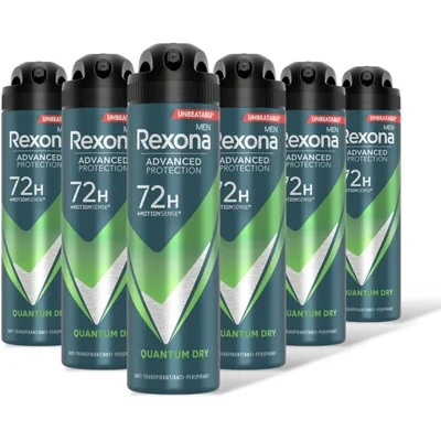 Rexona Men dry quantum anti-transp spray 6-pack