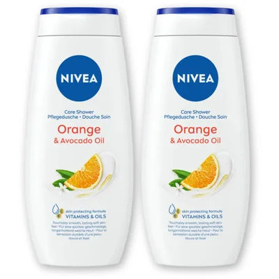 NIVEA Care shower orange & avocado oil 2-pack