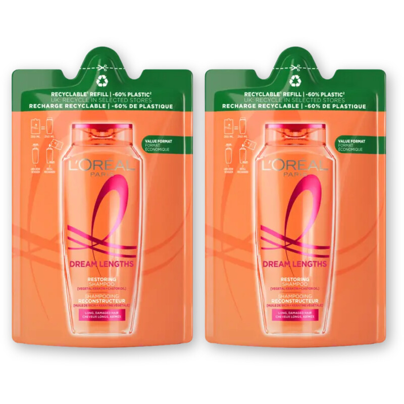 L'Oréal Paris Elvive Dream lengths shampoo refill 2-pack