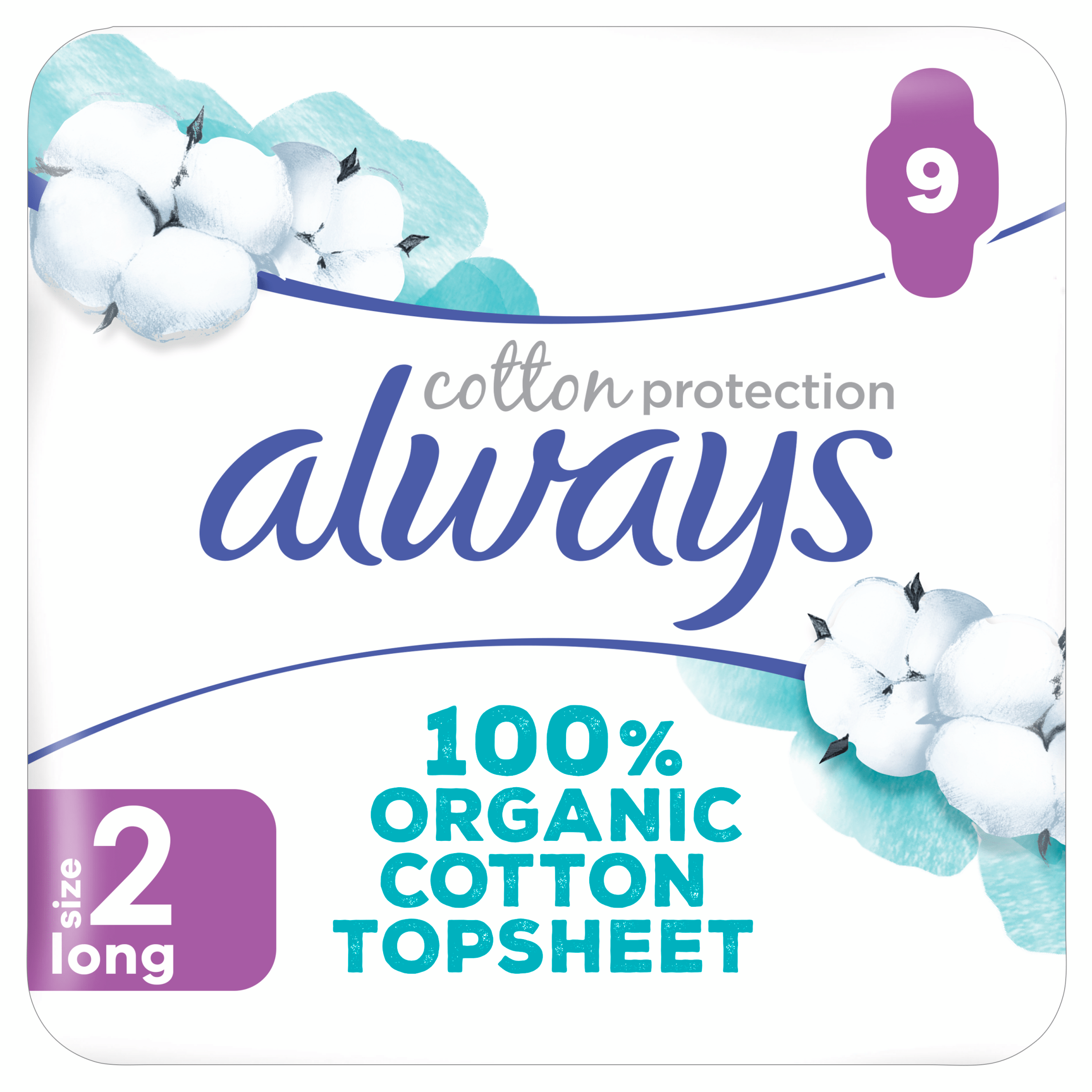 Always Maandverband Cotton Long 4-pack