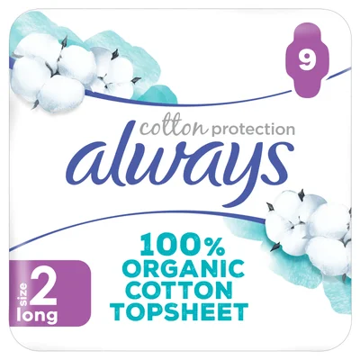 Always Maandverband Cotton Long 4-pack