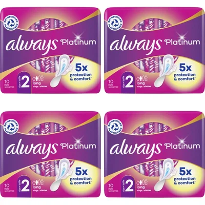 Always Maandverband Platinum Long 4-pack