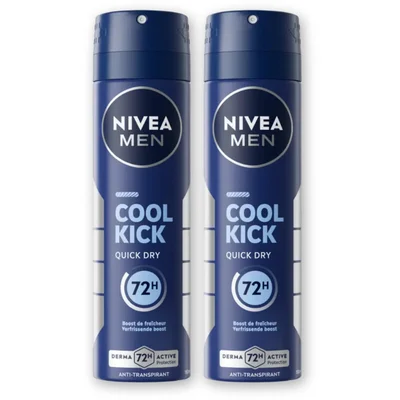 NIVEA Men cool kick anti transpirant spray 2pk