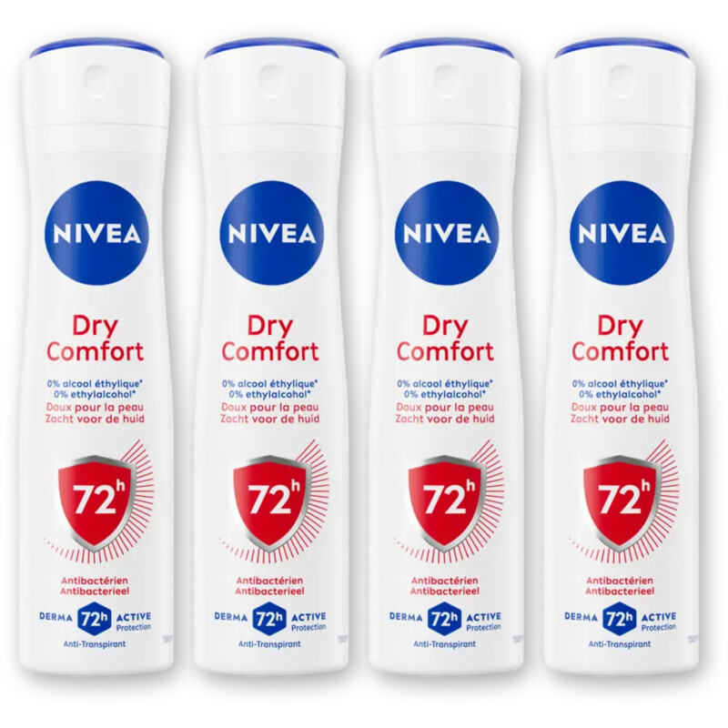 NIVEA Dry comfort anti-transpirant spray 4-pck