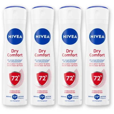 NIVEA Dry comfort anti-transpirant spray 4-pck