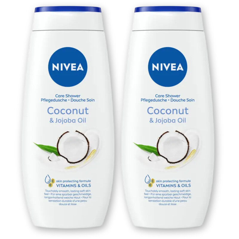 NIVEA Coconut & jojoba oil douchecreme 2-pack