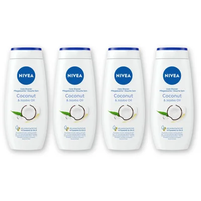 NIVEA Coconut & jojoba oil douchecreme 4-pack