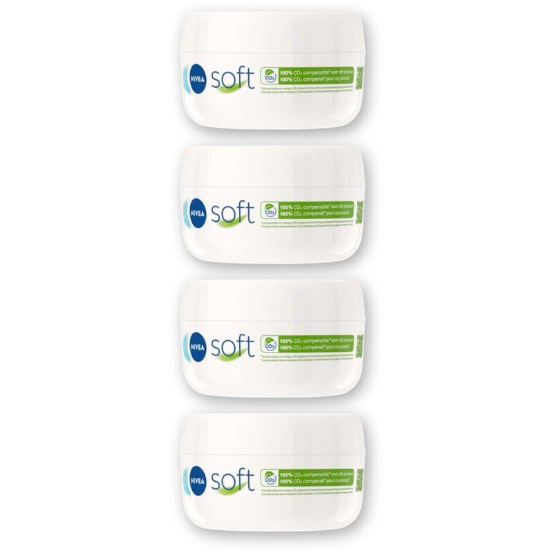 NIVEA Soft hydraterende creme 48u hydra 4-pack