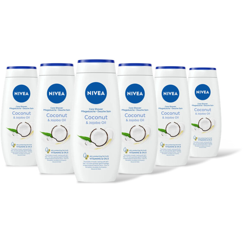 NIVEA Coconut & jojoba oil douchecreme 6-pack