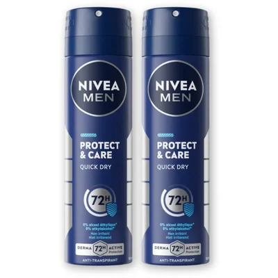 NIVEA Men protect & care deodorant spray 2-pck