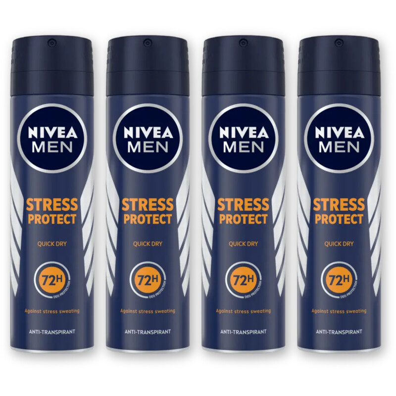 NIVEA Men stress protect deodorant spray 4-pck