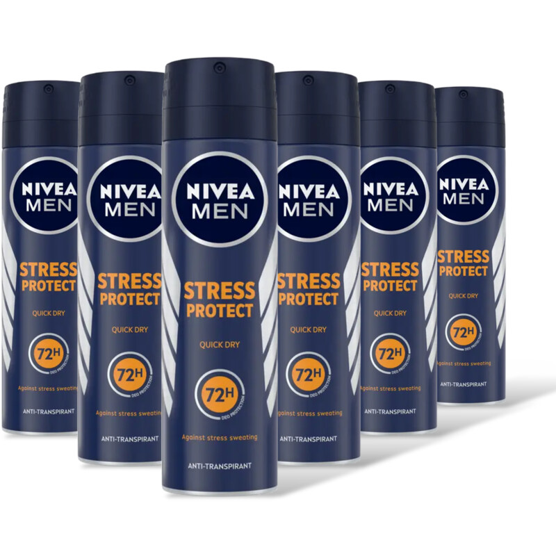 NIVEA Men stress protect deodorant spray 6-pck
