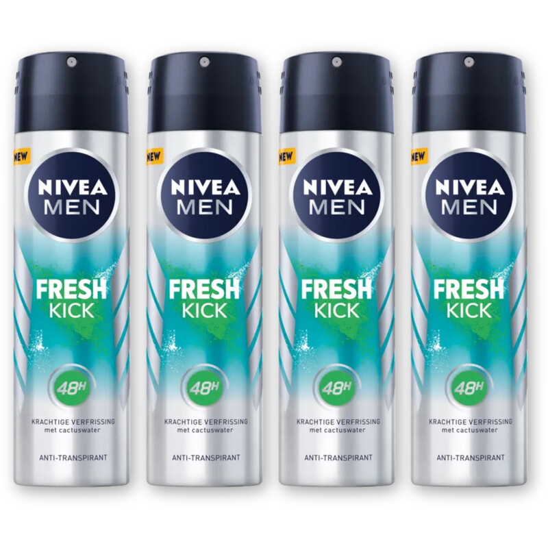 NIVEA Men fresh kick deodorant 4-pack