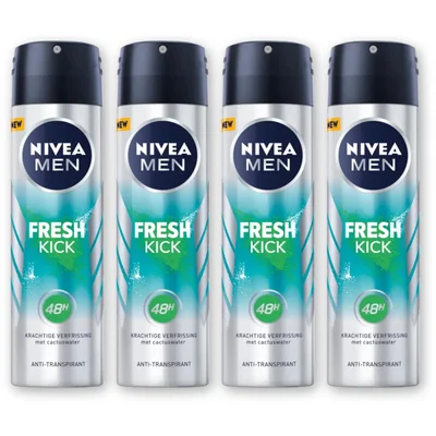 NIVEA Men fresh kick deodorant 4-pack