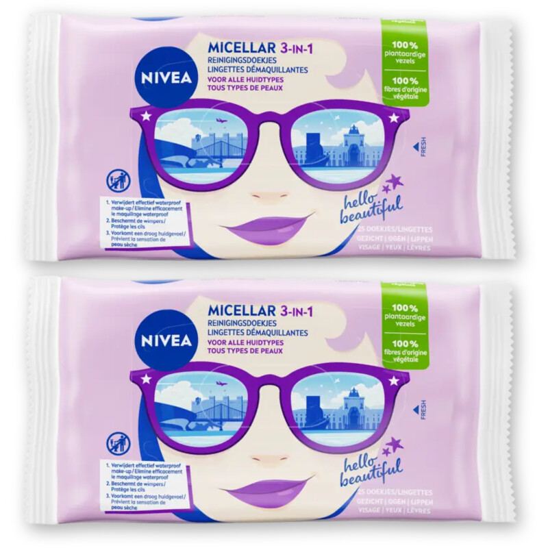 NIVEA Micellar 3-in-1 reinigingsdoekjes 2-pack