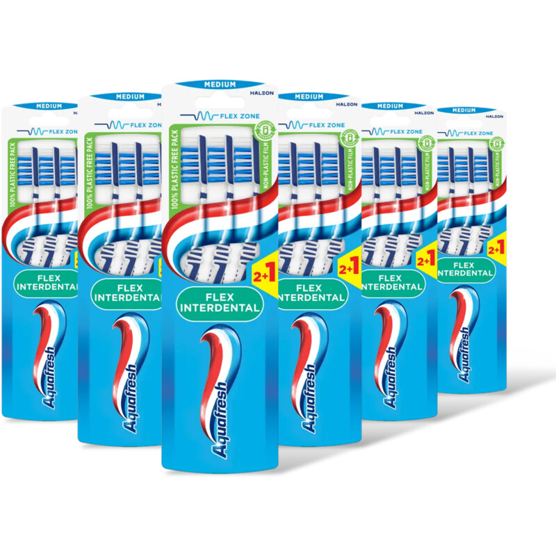 Aquafresh Flex interdental med tandenborstel 6pck