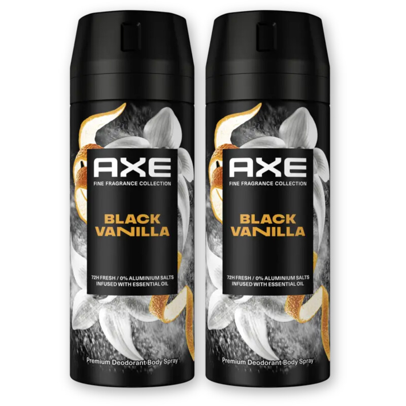 Axe Black vanilla deodorant bodyspray 2-pack