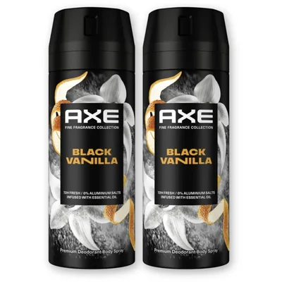 Axe Black vanilla deodorant bodyspray 2-pack