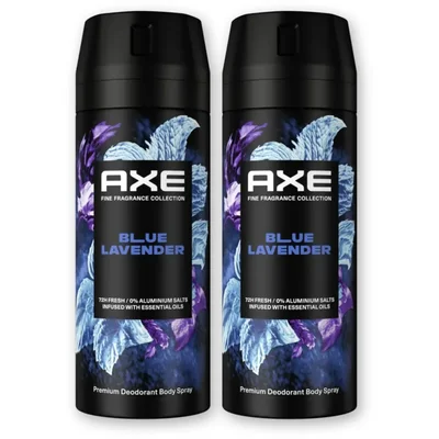 Axe Blue lavender deodorant bodyspray 2-pack