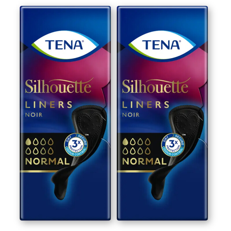 Tena Silhouette noir inlegkruisjes 2-pack